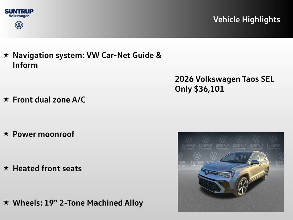 New 2026 Volkswagen Taos SEL image 7