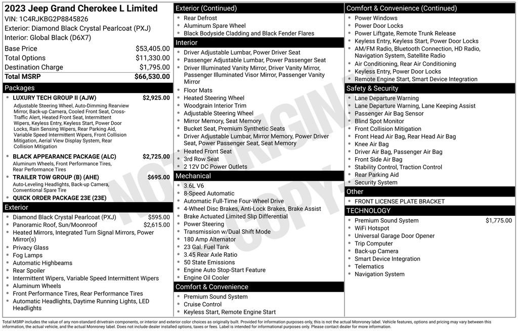 Used 2023 Jeep Grand Cherokee L Limited w/ Luxury Tech Group II image 47