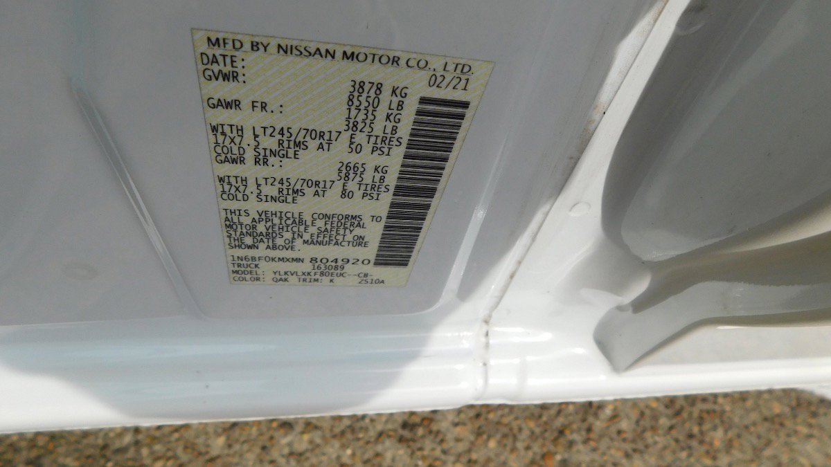 Used 2021 Nissan NV 1500 SV w/ Back Door Glass Package RWD image 15