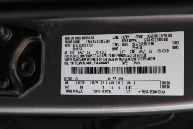 Used 2020 Ford F150 XLT w/ Equipment Group 302A Luxury RWD image 57
