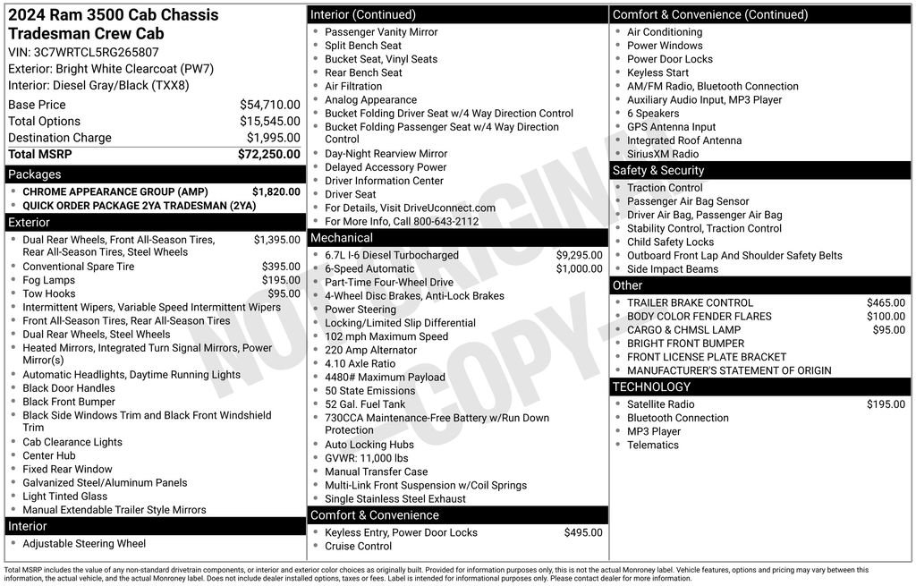 Used 2024 RAM 3500 Tradesman w/ Chrome Appearance Group image 35