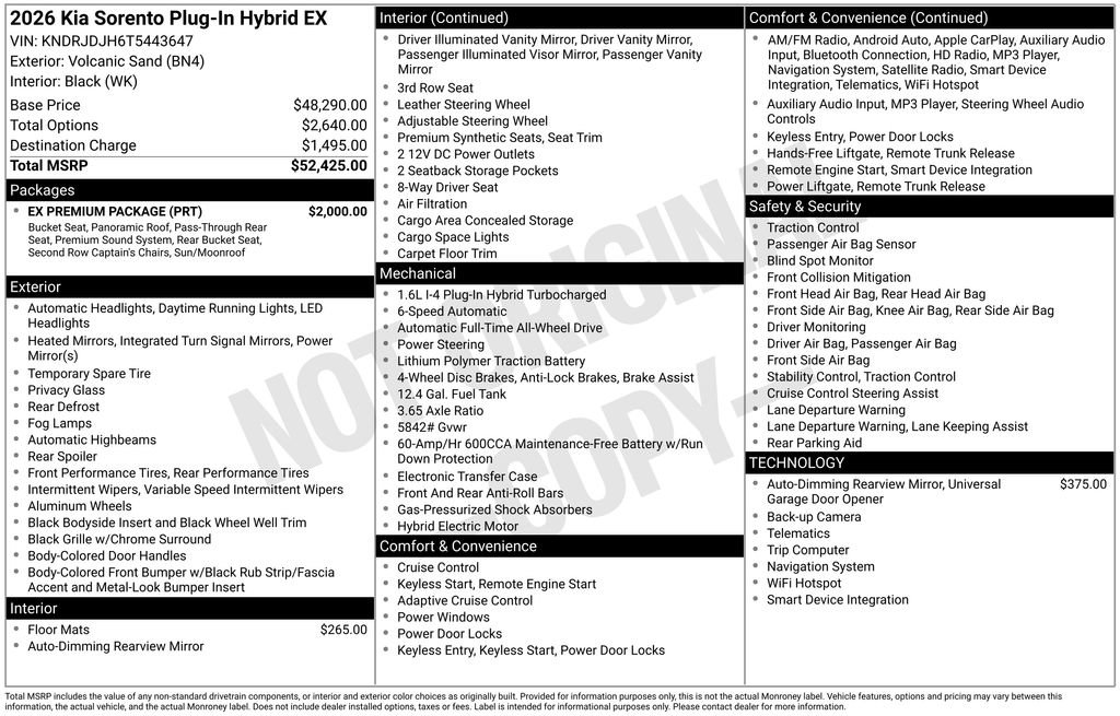 New 2026 Kia Sorento EX w/ EX Premium Package image 3