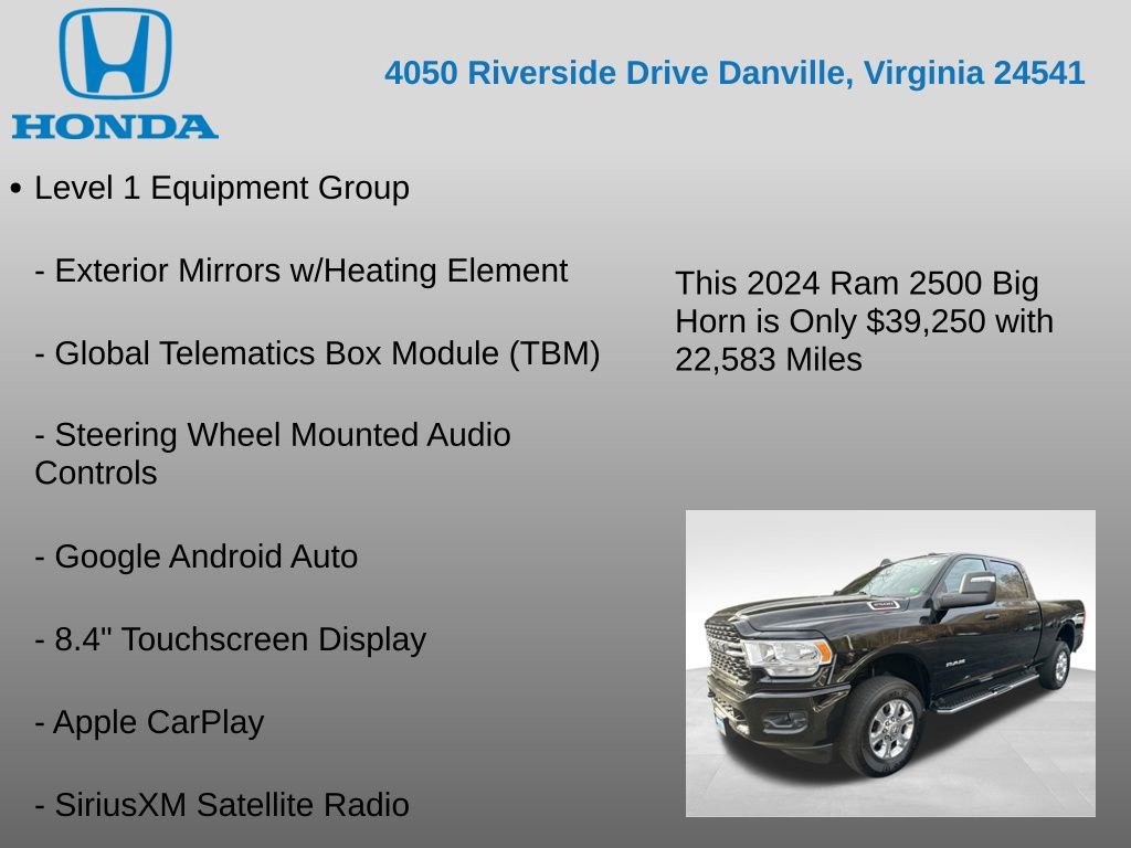 Used 2024 RAM 2500 Big Horn w/ Safety Group image 22