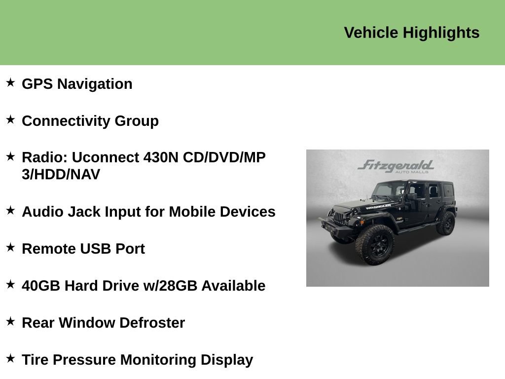 Used 2013 Jeep Wrangler Unlimited Sahara w/ Connectivity Group AWD/4WD image 9