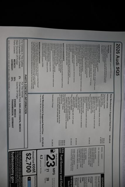 New 2026 Audi SQ5 Premium Plus AWD/4WD image 14