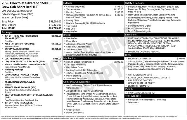 New 2026 Chevrolet Silverado 1500 LT image 1