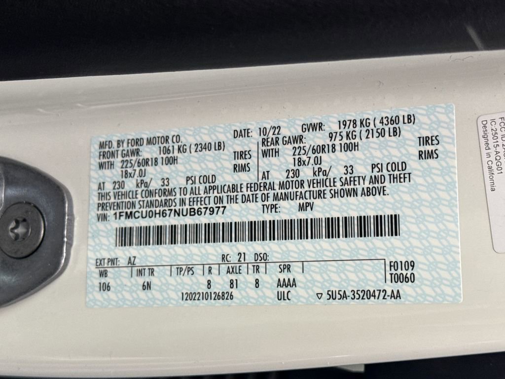 Used 2022 Ford Escape SEL image 29