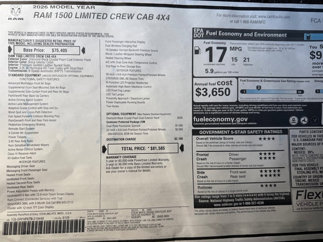 New 2026 RAM 1500 Limited image 43