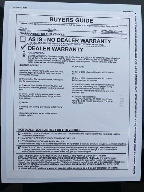 Used 2024 Toyota Sequoia Limited image 62