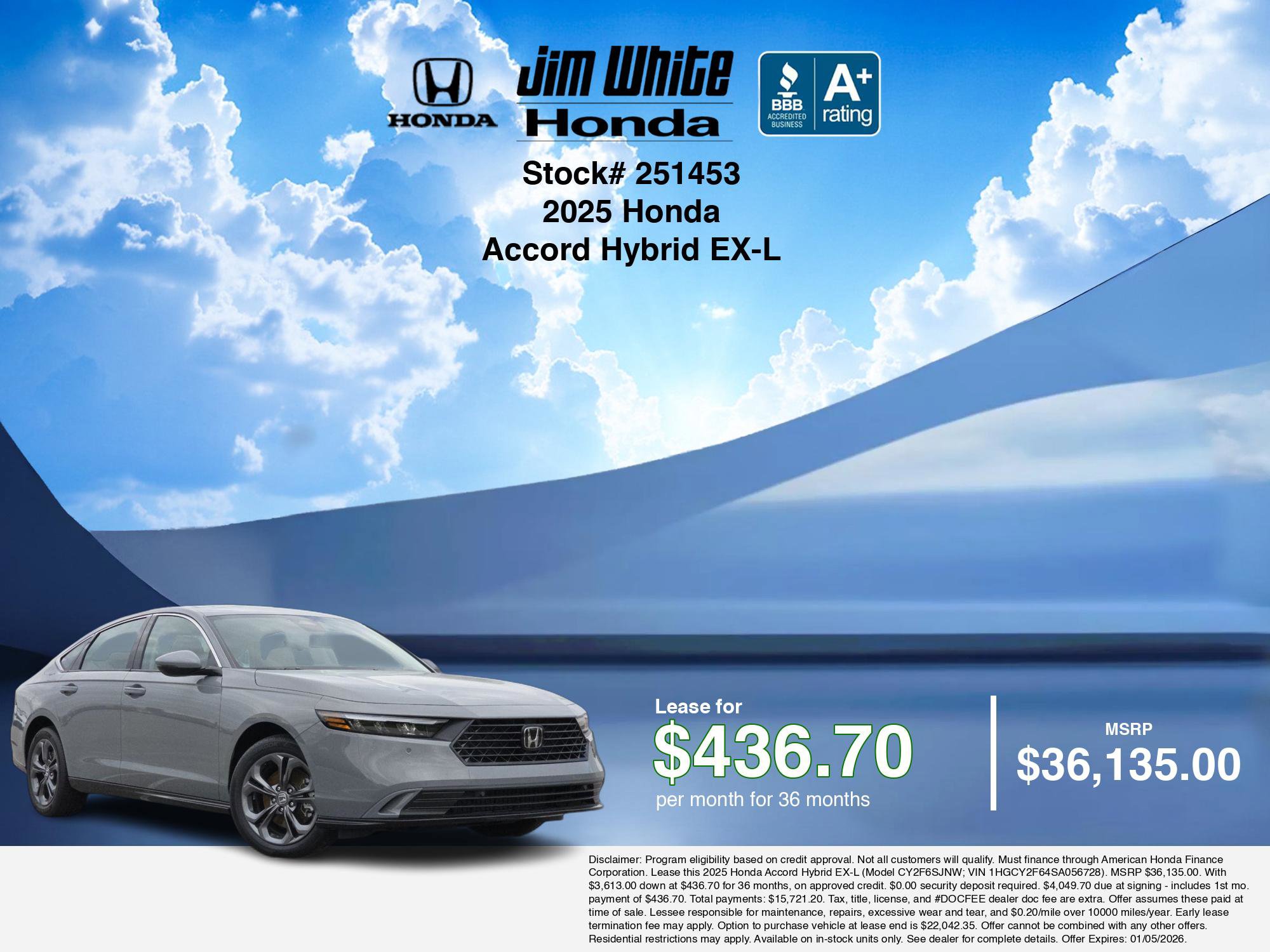 New 2025 Honda Accord EX-L image 3