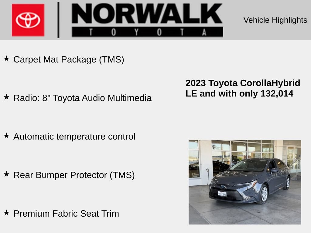 Used 2023 Toyota Corolla LE w/ Carpet Mat Package (TMS) FWD image 10