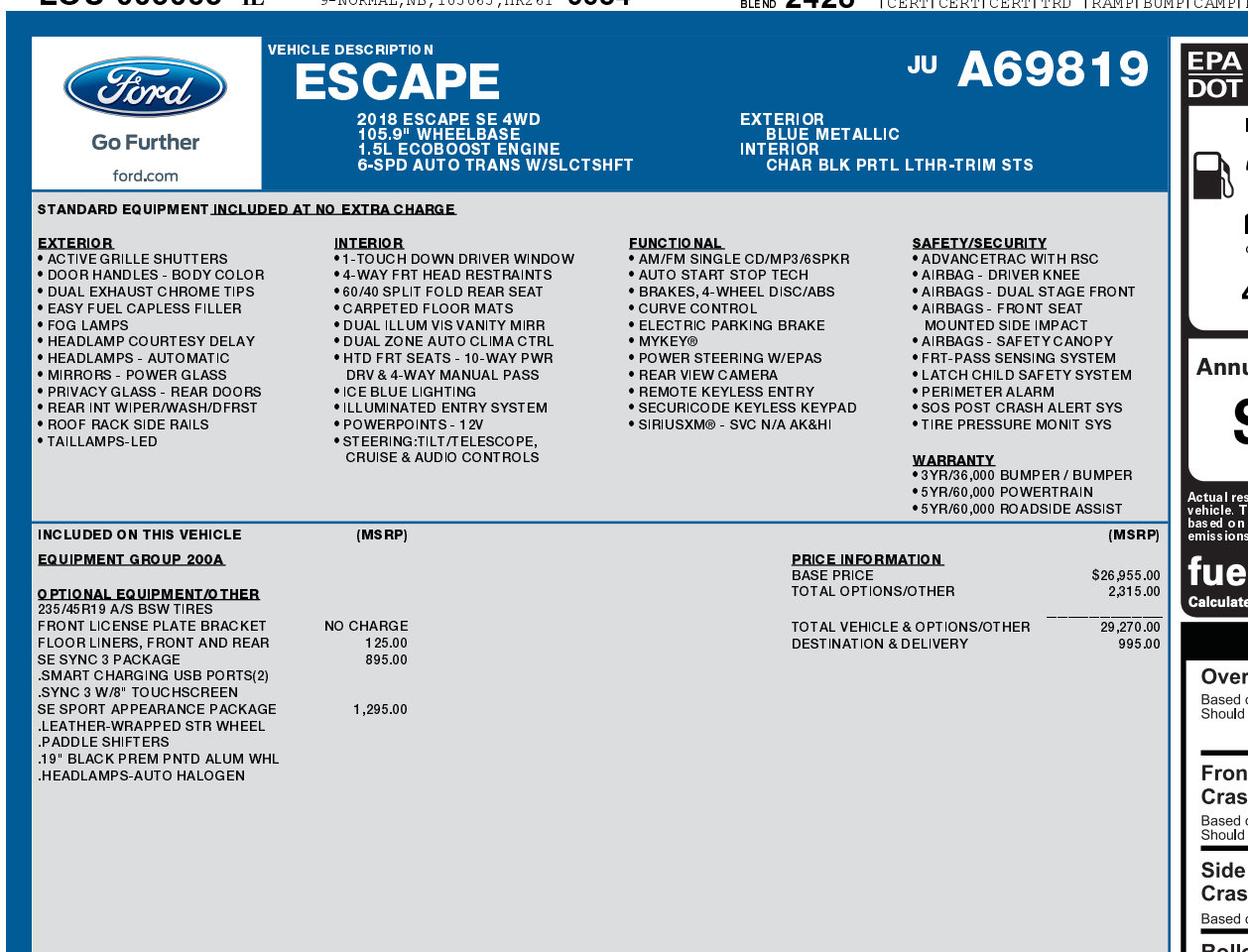 Used 2018 Ford Escape SE w/ SE Sport Appearance Package image 11
