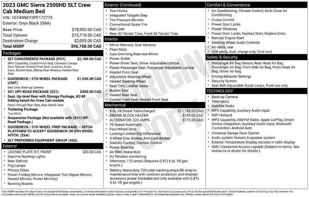 Used 2023 GMC Sierra 2500 SLT w/ SLT Convenience Package AWD/4WD image 41
