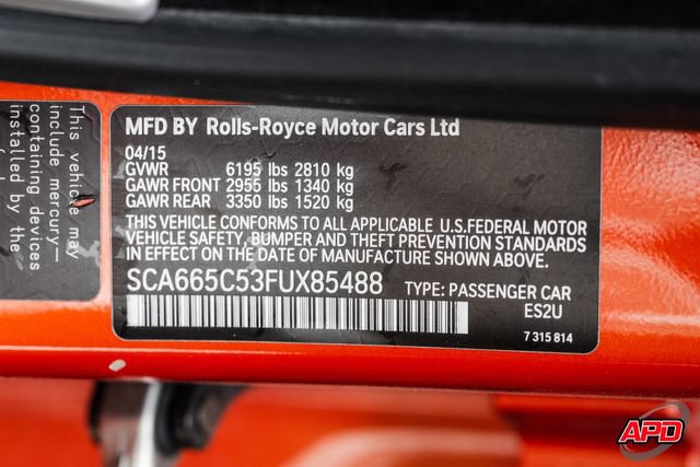 Used 2015 Rolls-Royce Wraith RWD image 78