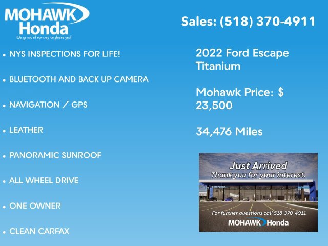 Used 2022 Ford Escape Titanium w/ Titanium Elite Package AWD/4WD image 2