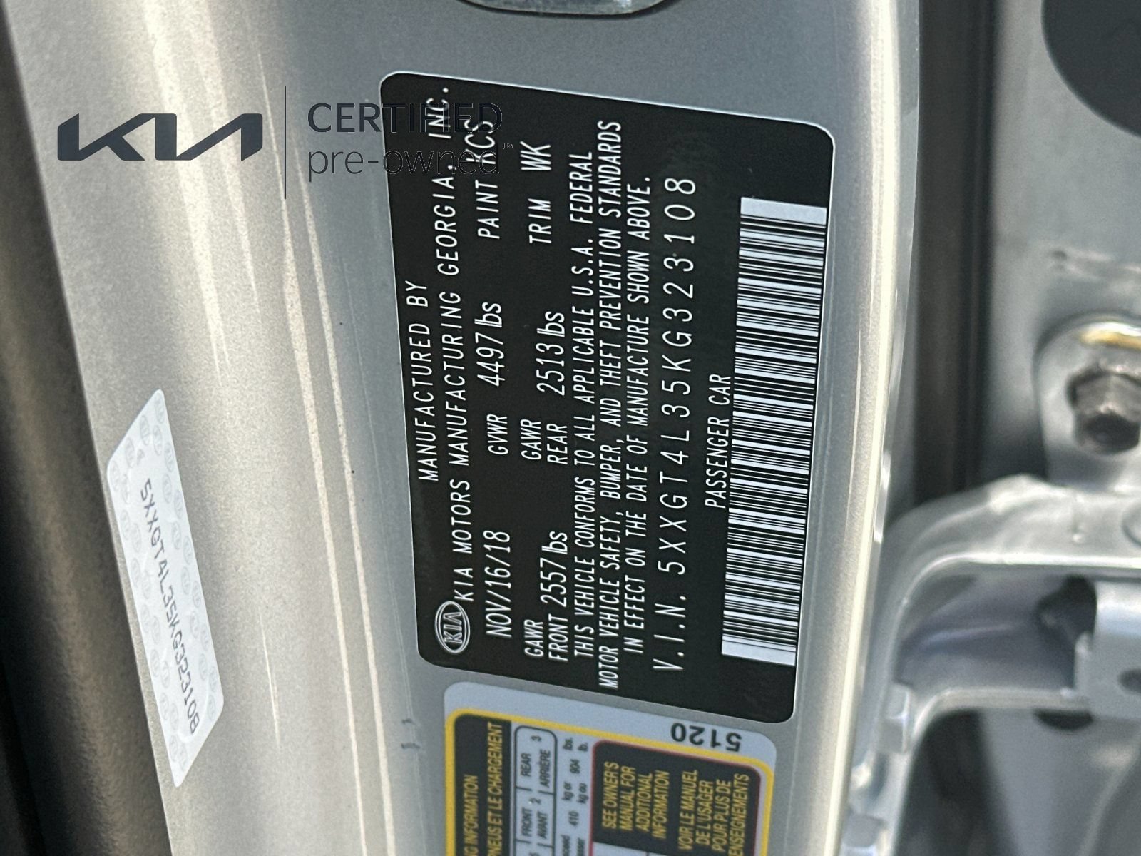 Certified 2019 Kia Optima LX FWD image 27