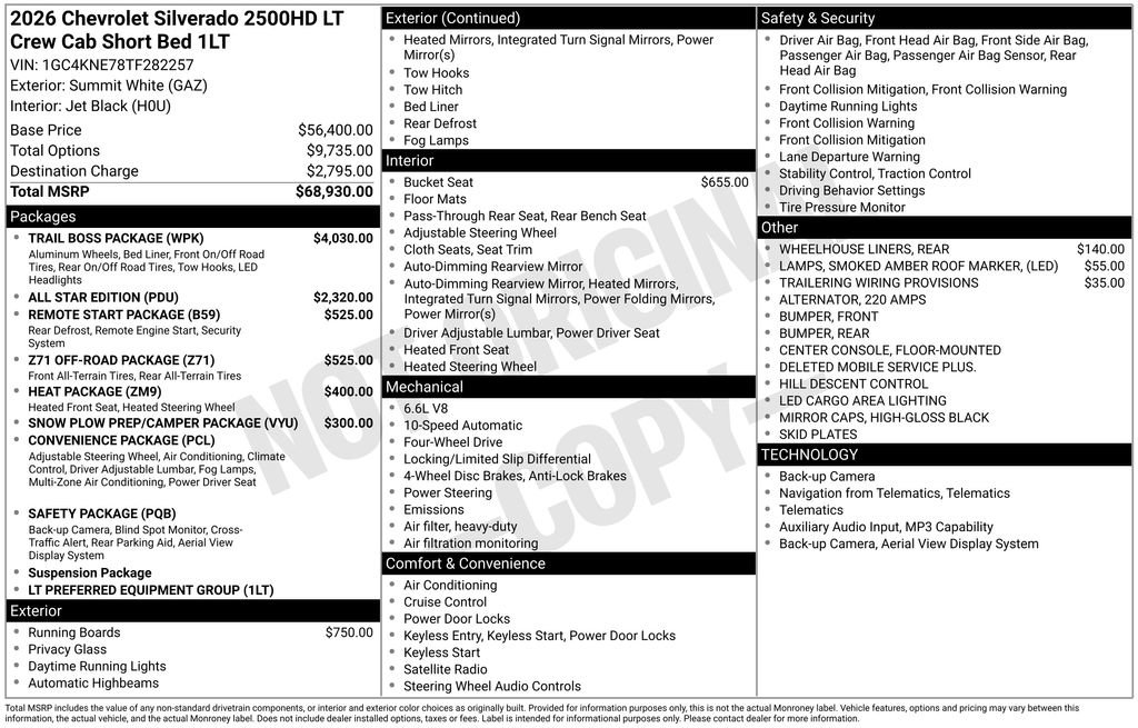 New 2026 Chevrolet Silverado 2500 LT w/ Trail Boss Package AWD/4WD image 3
