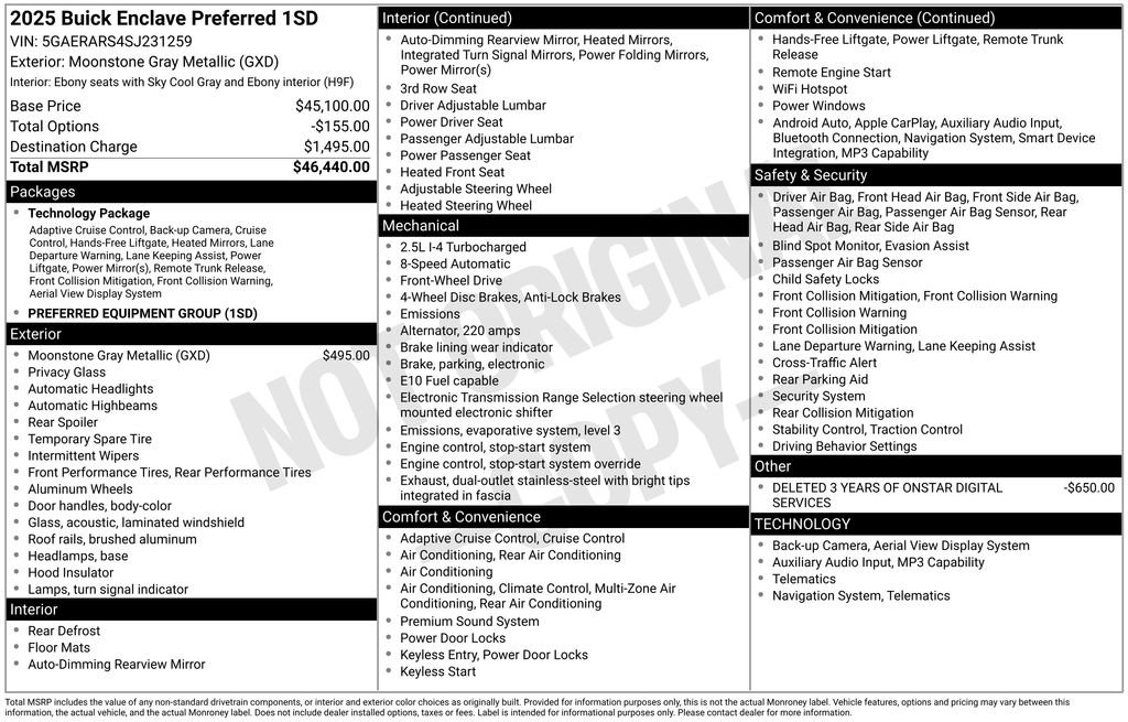 Used 2025 Buick Enclave Preferred image 4