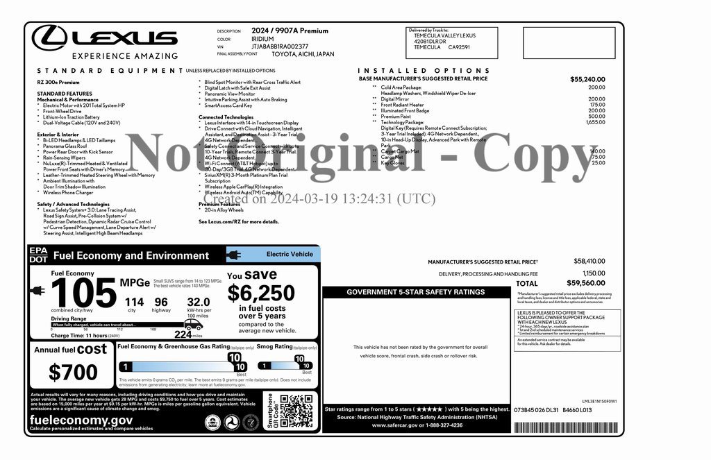 Used 2024 Lexus RZ 300e Premium image 4