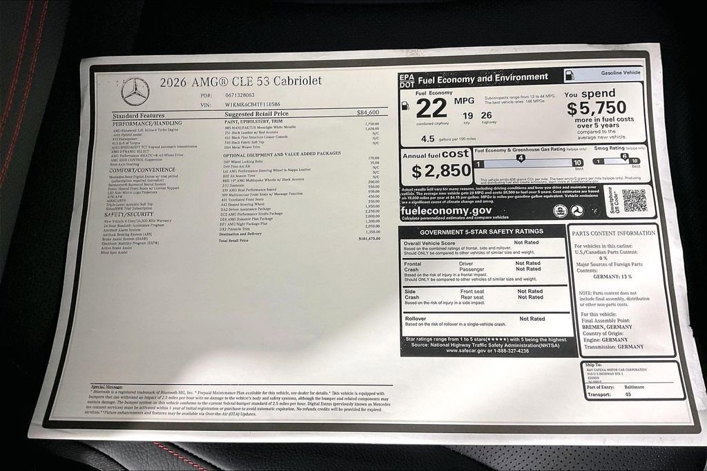 New 2026 Mercedes-Benz CLE 53 AMG 4MATIC Cabriolet image 13