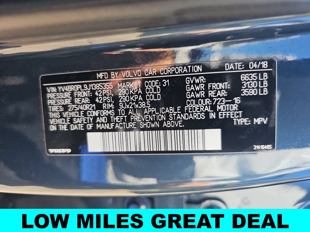 Used 2018 Volvo XC90 T8 Inscription w/ Convenience Package AWD/4WD image 44