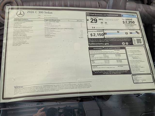 New 2026 Mercedes-Benz C 300 Sedan image 17