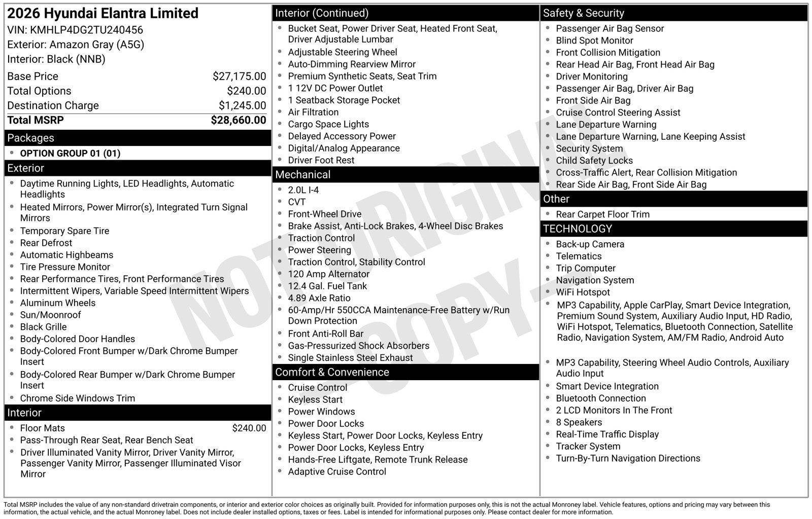 New 2026 Hyundai Elantra Limited FWD image 20