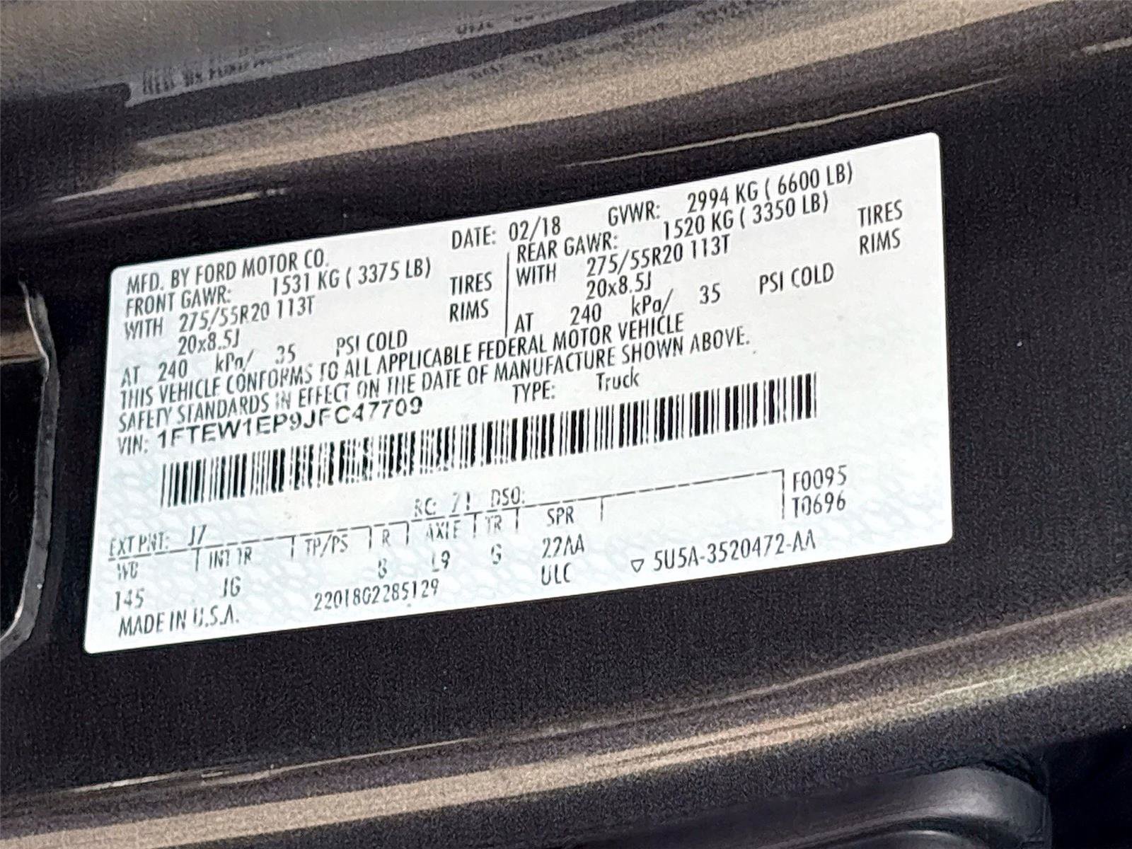 Used 2018 Ford F150 XL w/ Equipment Group 101A Mid AWD/4WD image 29