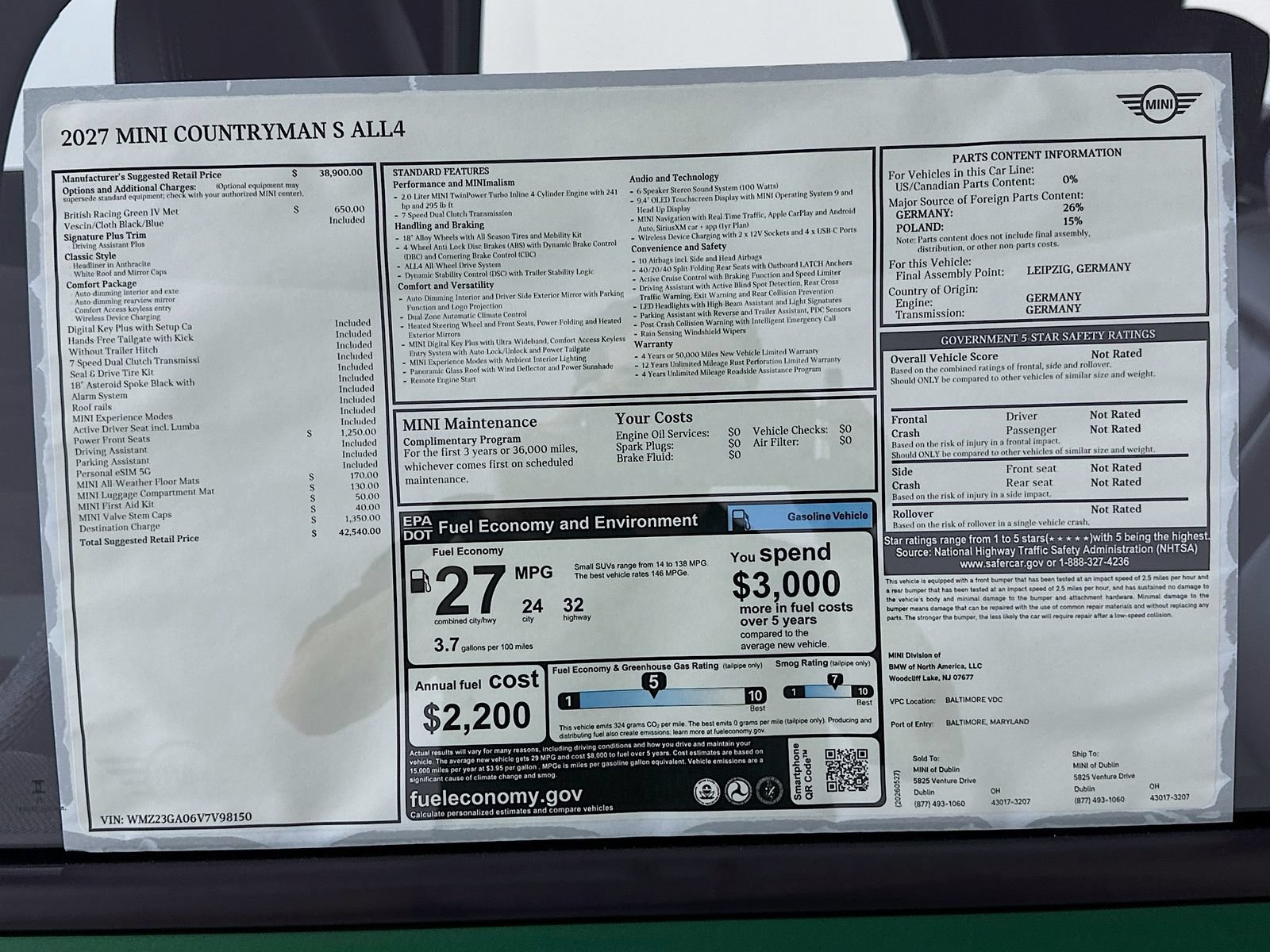 New 2027 MINI Cooper Countryman S AWD/4WD image 47