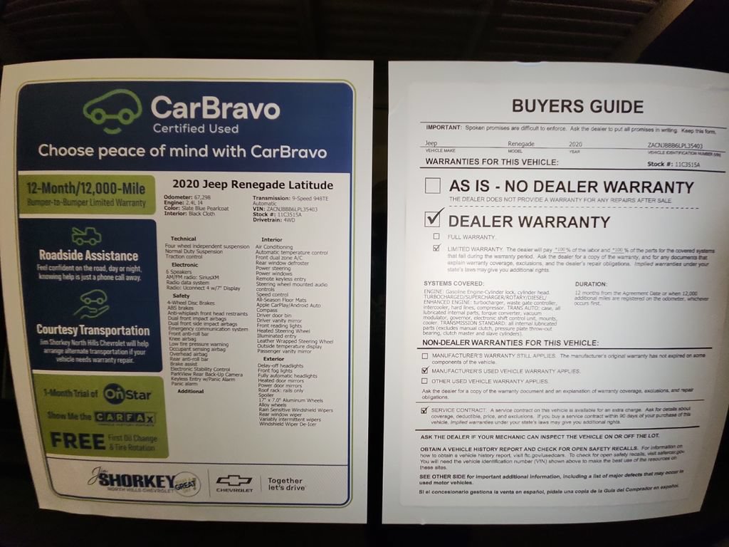 Used 2020 Jeep Renegade Latitude w/ Cold Weather Group AWD/4WD image 32