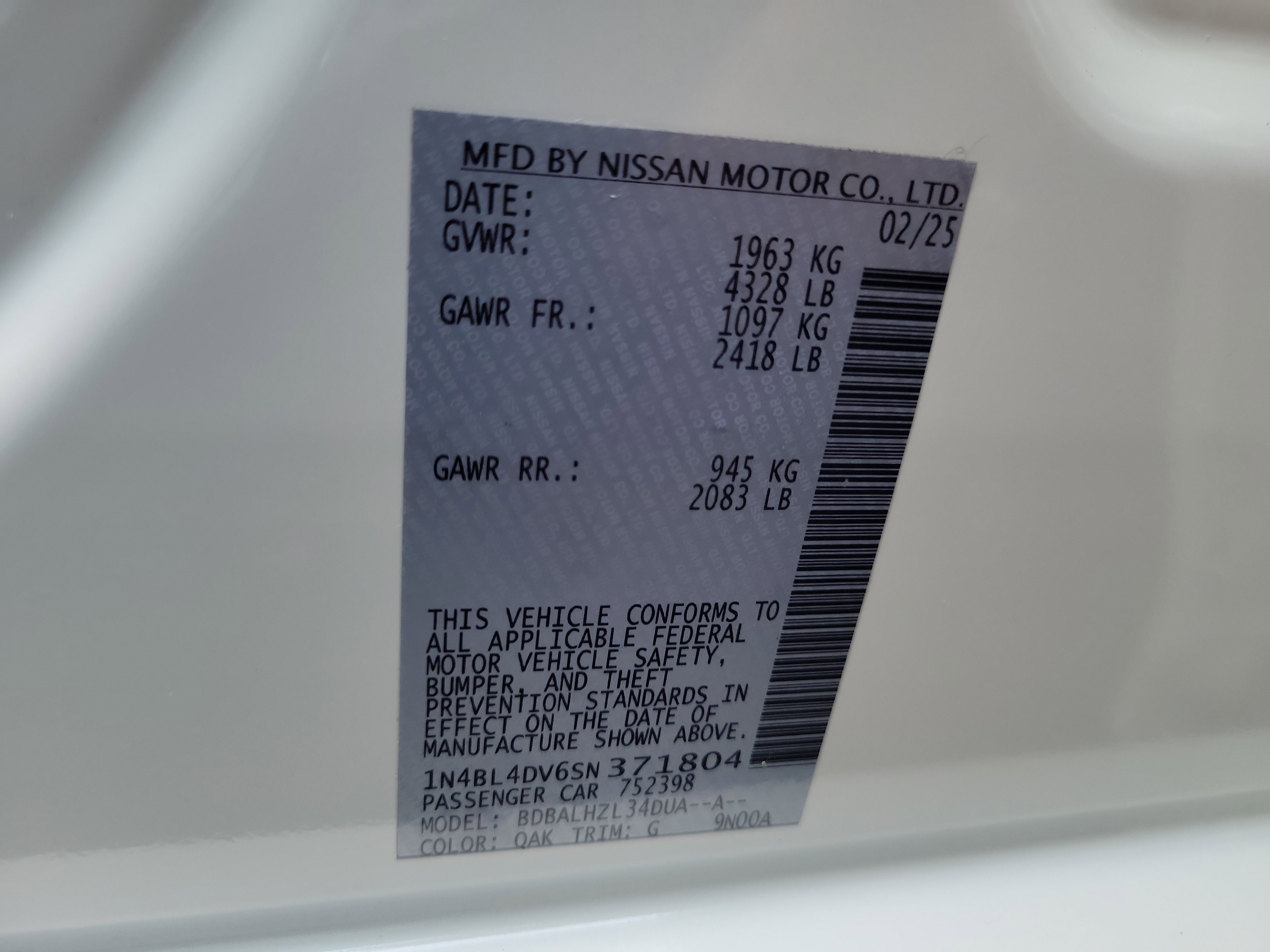 Used 2025 Nissan Altima 2.5 SV image 29