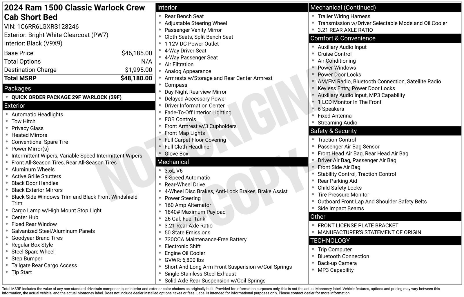 Used 2024 RAM 1500 Warlock RWD image 27