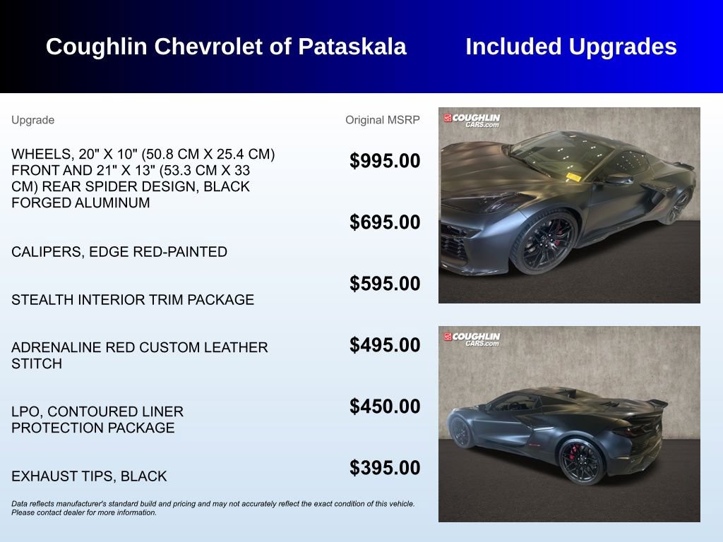 Used 2025 Chevrolet Corvette Z06 w/ Stealth Interior Trim Package RWD image 3