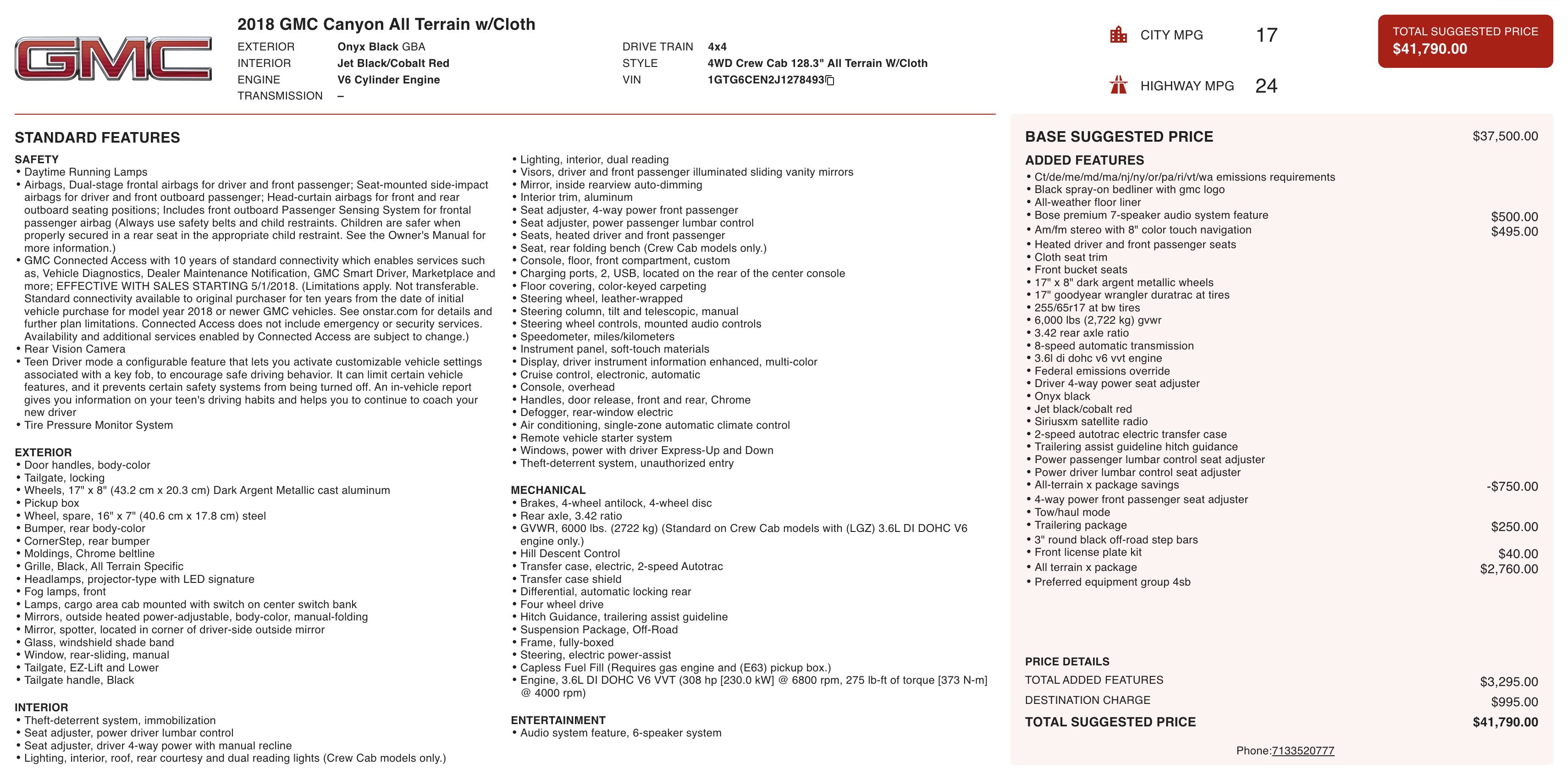 Used 2018 GMC Canyon All Terrain w/ All Terrain X Package image 3