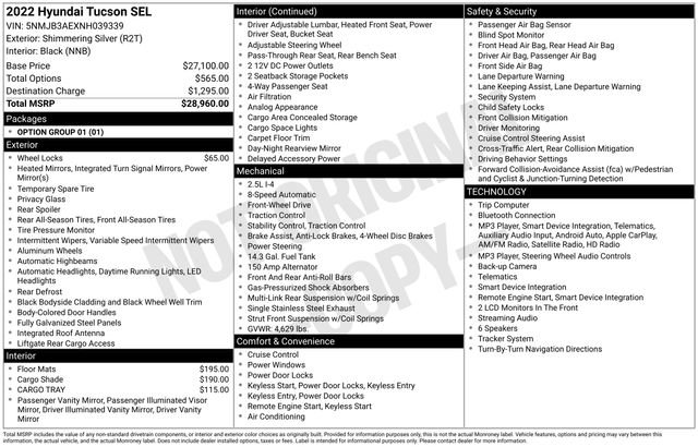 Used 2022 Hyundai Tucson SEL FWD image 33