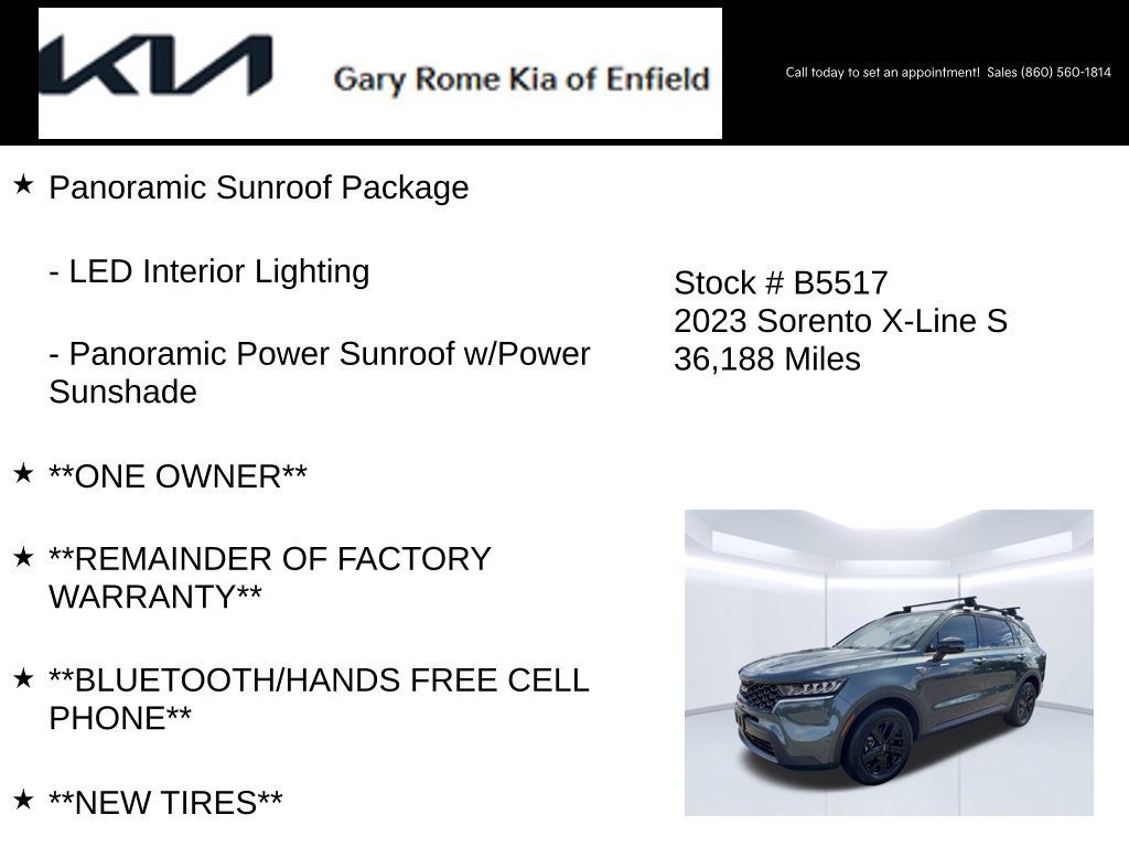 Certified 2023 Kia Sorento S w/ Panoramic Sunroof Package AWD/4WD image 7