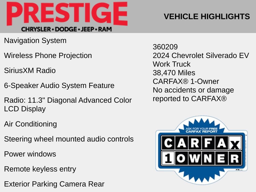 Used 2024 Chevrolet Silverado EV W/T AWD/4WD image 2