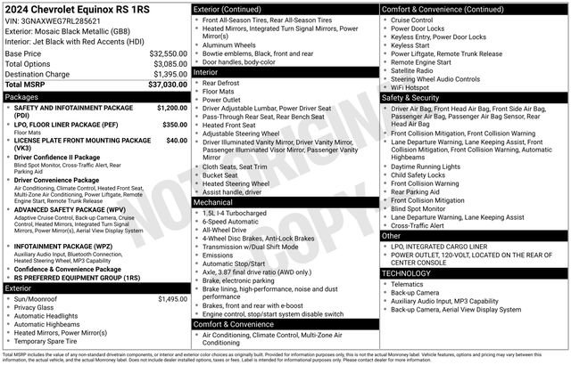 Used 2024 Chevrolet Equinox RS AWD/4WD image 5
