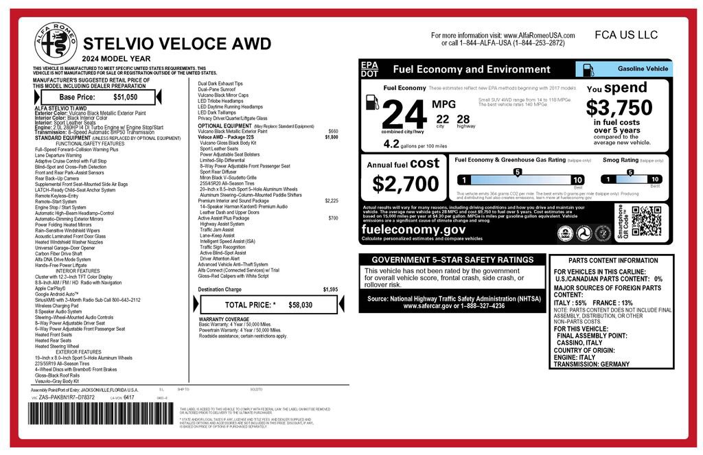 Used 2024 Alfa Romeo Stelvio Veloce image 3