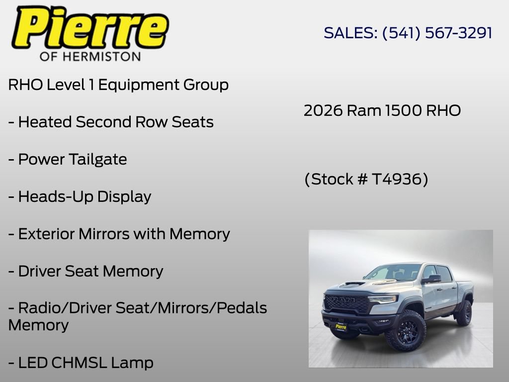 New 2026 RAM 1500 RHO w/ RHO Level 1 Equipment Group AWD/4WD image 18