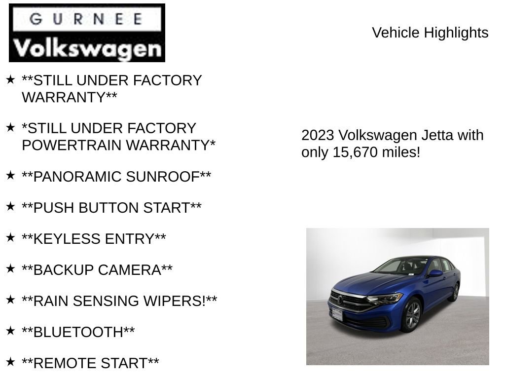 Used 2023 Volkswagen Jetta SE w/ Panoramic Sunroof Package image 7