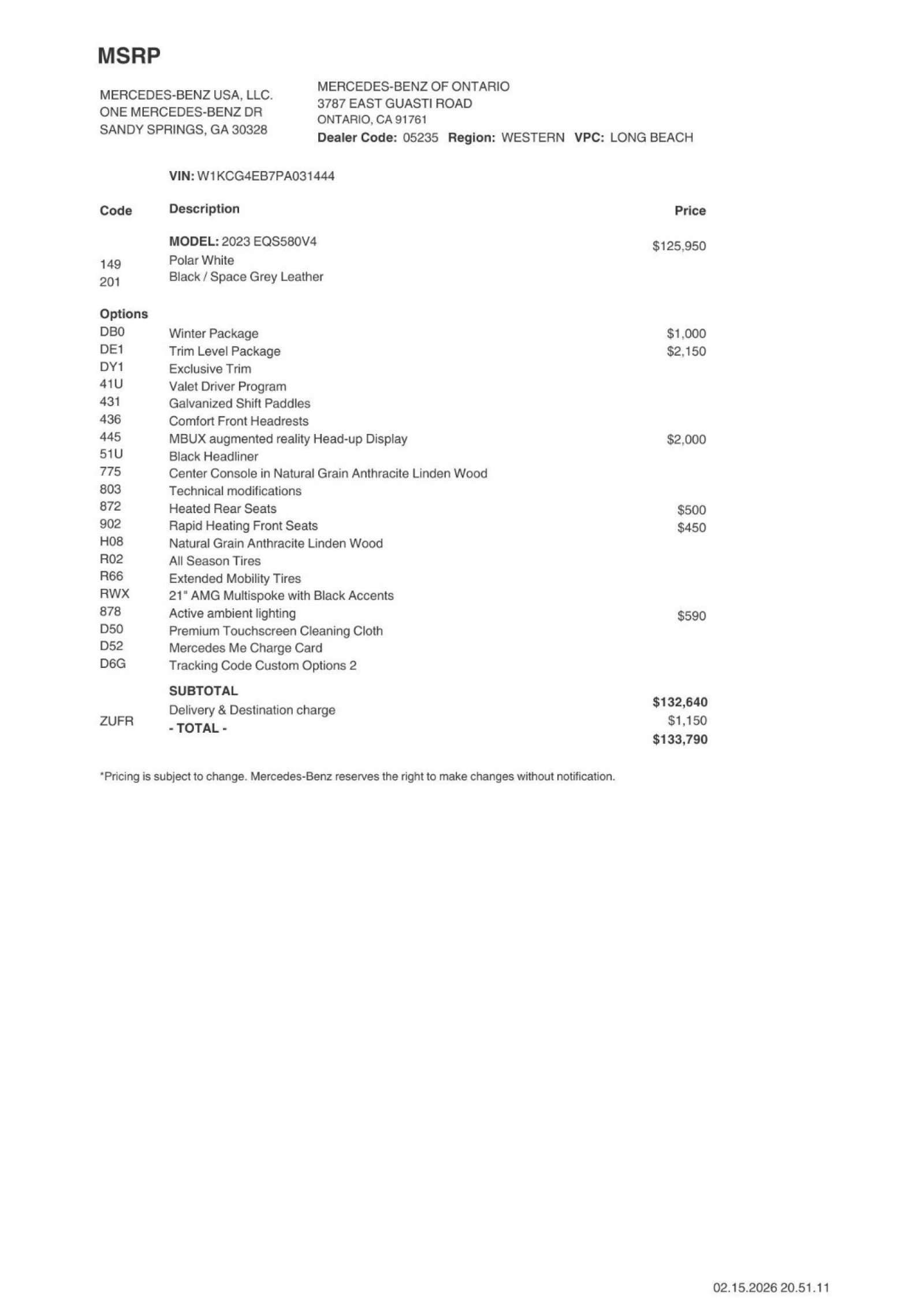 Certified 2023 Mercedes-Benz EQS 450+ 4MATIC SUV image 2