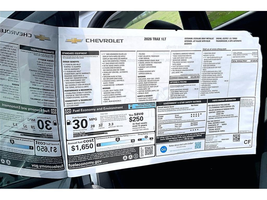 New 2026 Chevrolet Trax LT w/ Driver Confidence Package FWD image 16