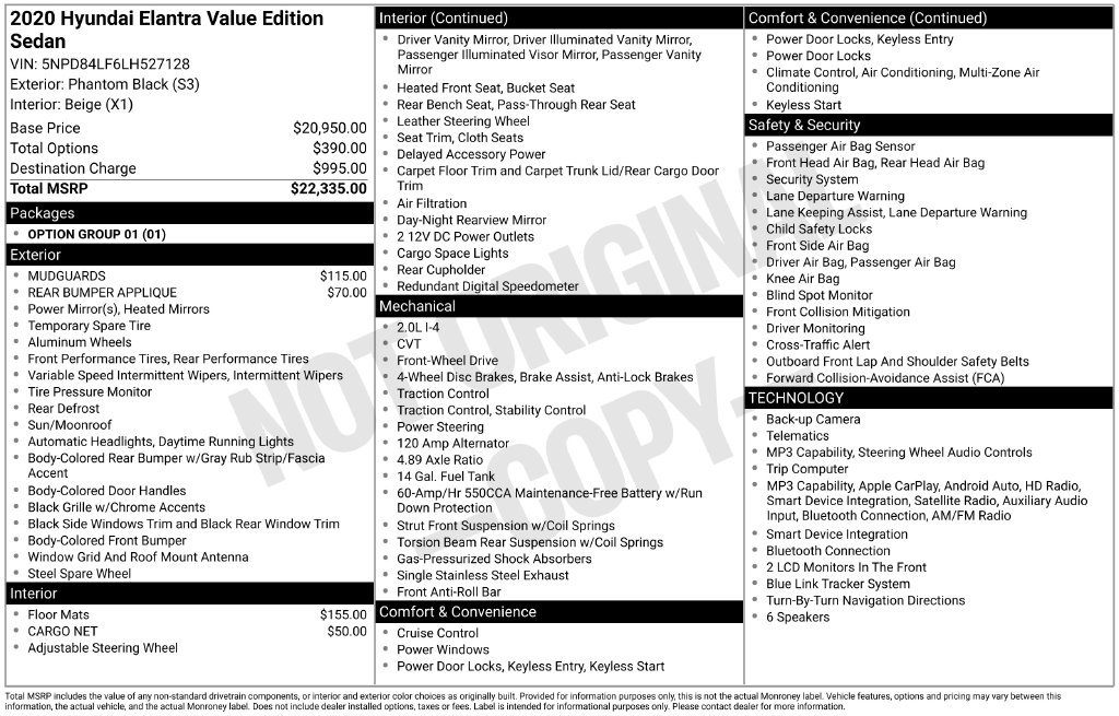 Used 2020 Hyundai Elantra Value Edition FWD image 14