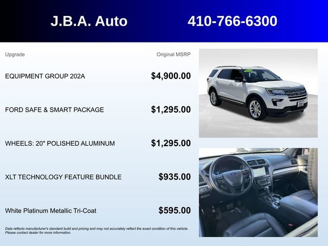 Used 2018 Ford Explorer XLT w/ Equipment Group 202A image 5