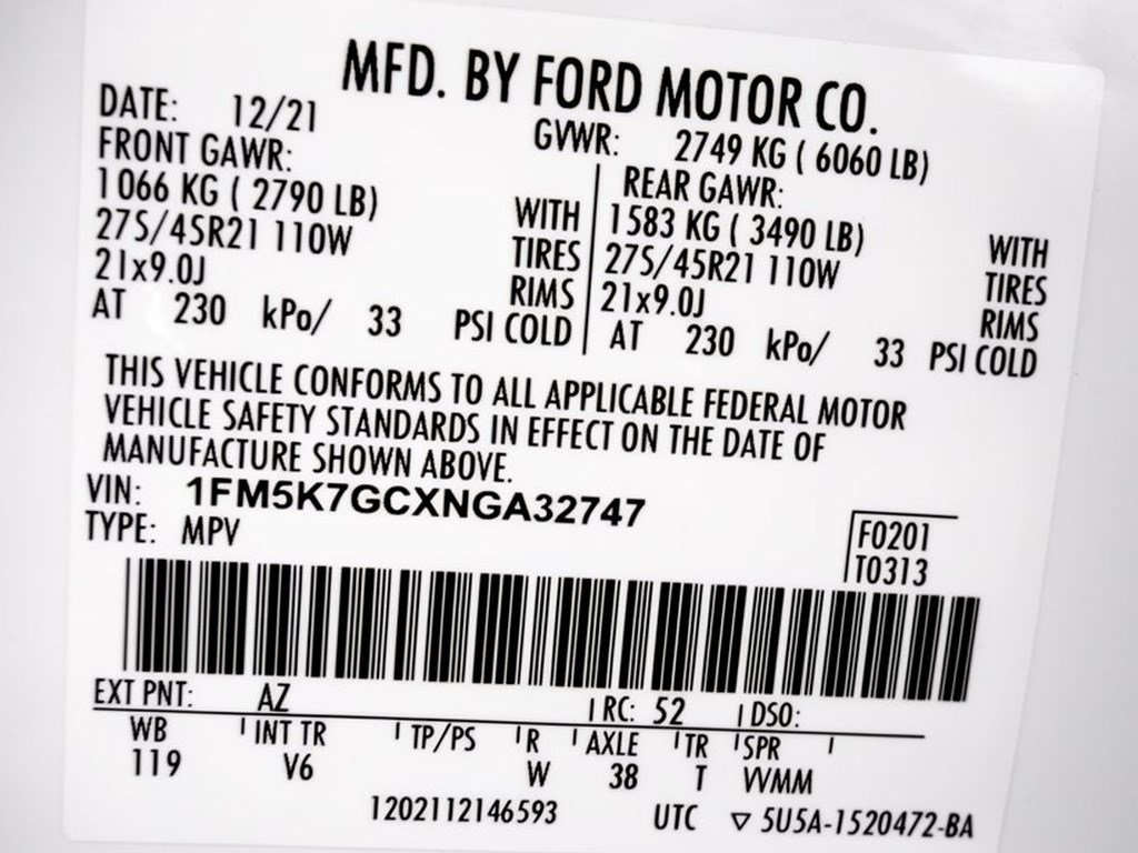Certified 2022 Ford Explorer ST w/ ST Street Pack RWD image 32