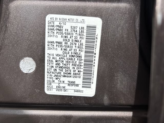 Used 2010 Nissan Murano LE w/ Navigation Pkg AWD/4WD image 9