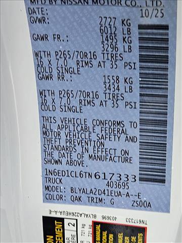 New 2026 Nissan Frontier S image 16