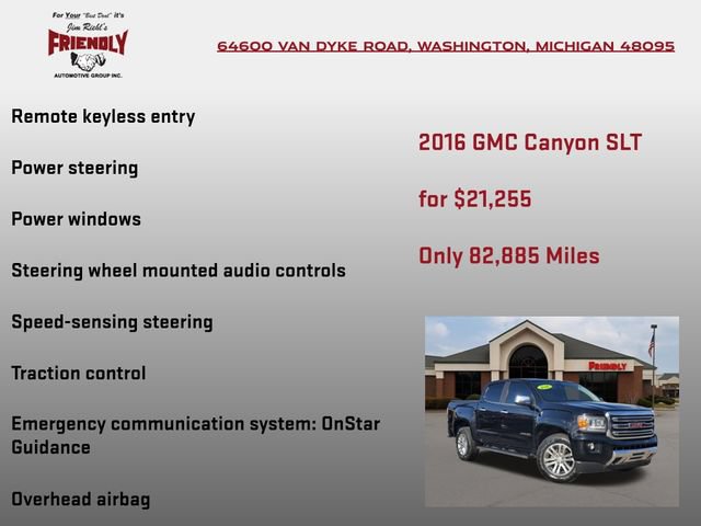 Used 2016 GMC Canyon SLT w/ Driver Alert Package AWD/4WD image 15