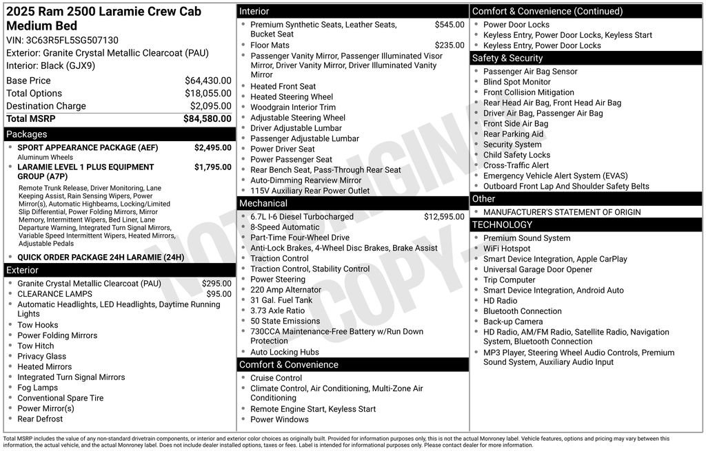 Used 2025 RAM 2500 Laramie w/ Sport Appearance Package AWD/4WD image 37
